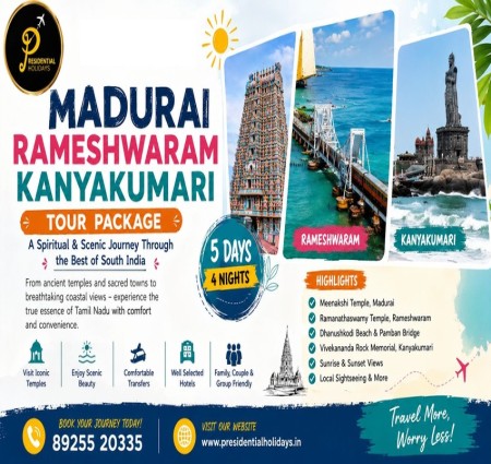 Madurai Rameshwaram Kanyakumari Tour Package   A Perfect South India Spiritual   Scenic Getaway by Presidential Holidays