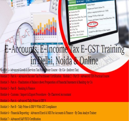 B Com based Accounting Course in Delhi  GST tally ERP 9 training in Delhi