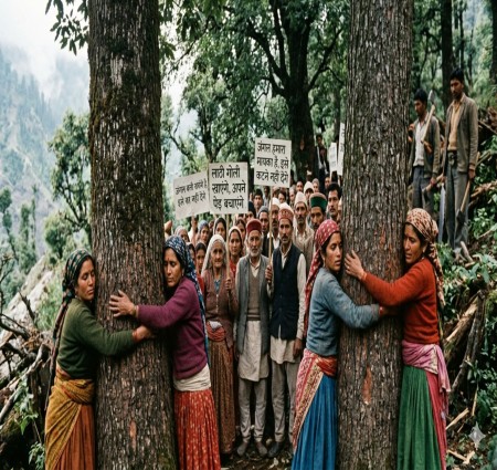1. चिपको आंदोलन: जब पेड़ों को बचाने के लिए महिलाओं ने लगा दी थी जान की बाजी