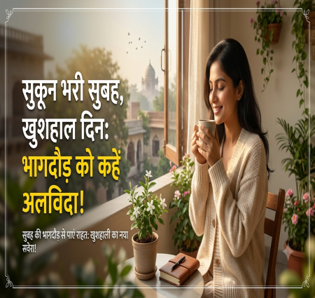 सुबह की भागदौड़ को कहें अलविदा: सुकून और खुशी से भरे दिन की शुरुआत!✨